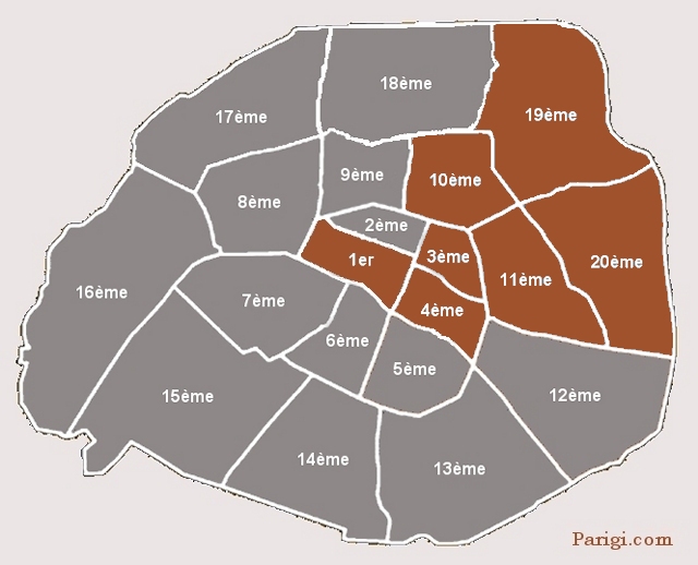 Arrondissement Métro Parigi Linea 11