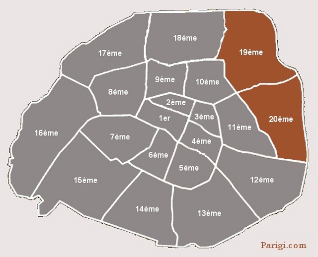 Arrondissement Métro Parigi Linea 3 bis