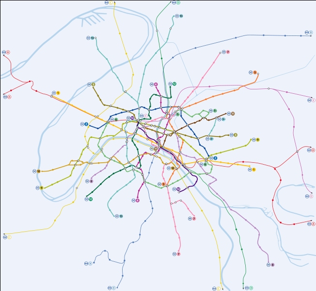 Mappa Métro di Parigi