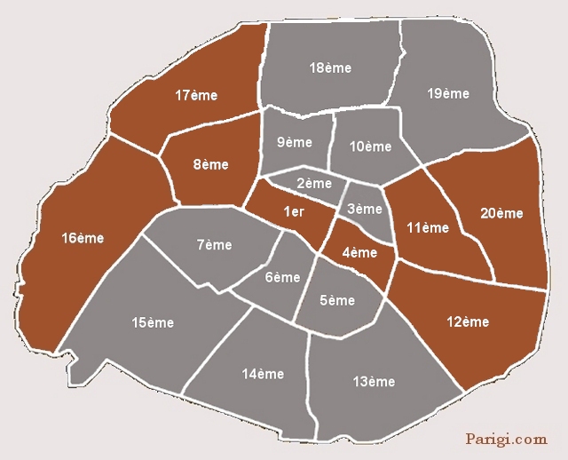 Arrondissement Métro Parigi Linea 1