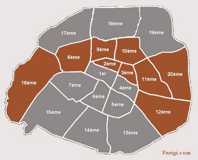 Arrondissement Métro Parigi Linea 9